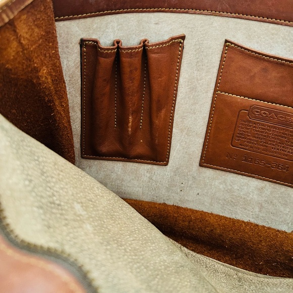 ***SOLD*** VTG 80’s Coach Briefcase British Tan Leather USA No. 1165-364 - Picture 4 of 16